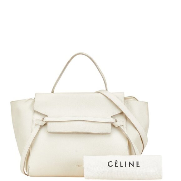 CELINE Ivory Leather Shoulder Bag - Picture 15 of 16